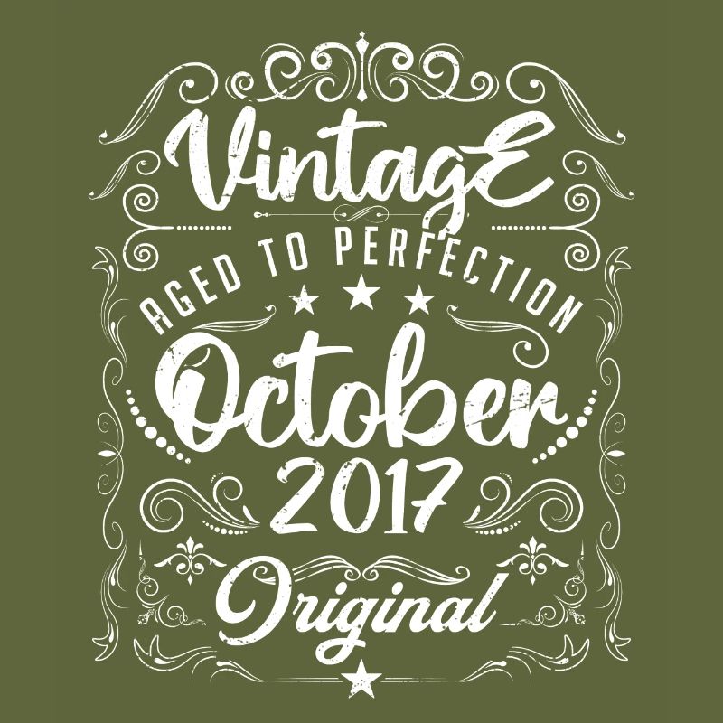 Vintage born in october 2017.