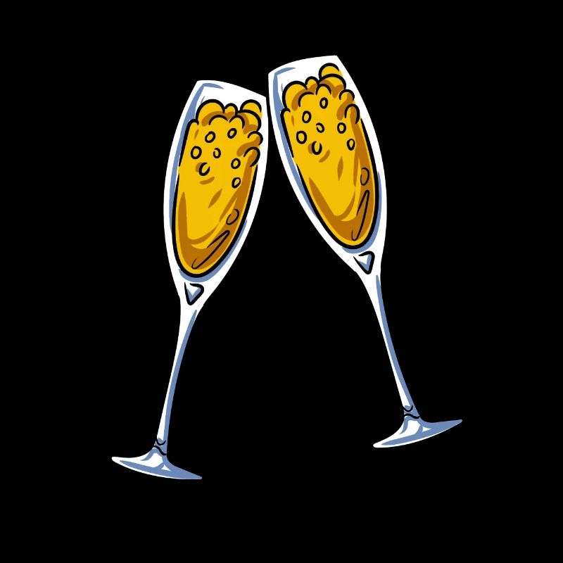 New Year's Glasses Sparkling Wine