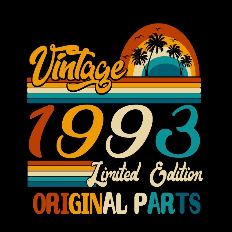 1993 né vintage rétro anniversaire