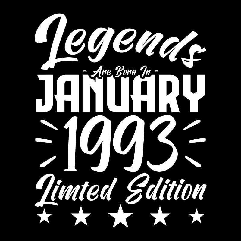 Geboren im Januar 1993. Geburtstagsgeschenk.