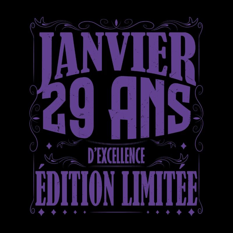 Janvier 29 ans. Cadeau 29 ans janvier anniversaire
