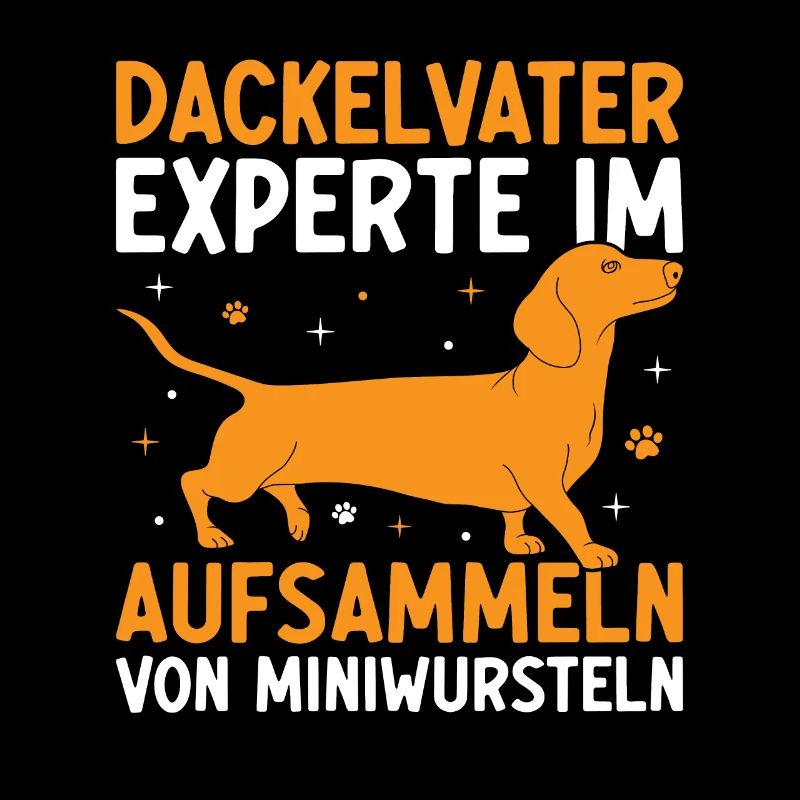 Dackelvater Experte Im Aufsammeln Von Miniwursteln