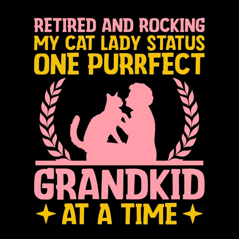 Amoureux des chats Grand-mère retraitée Retraité Propriétaire de chat Chat