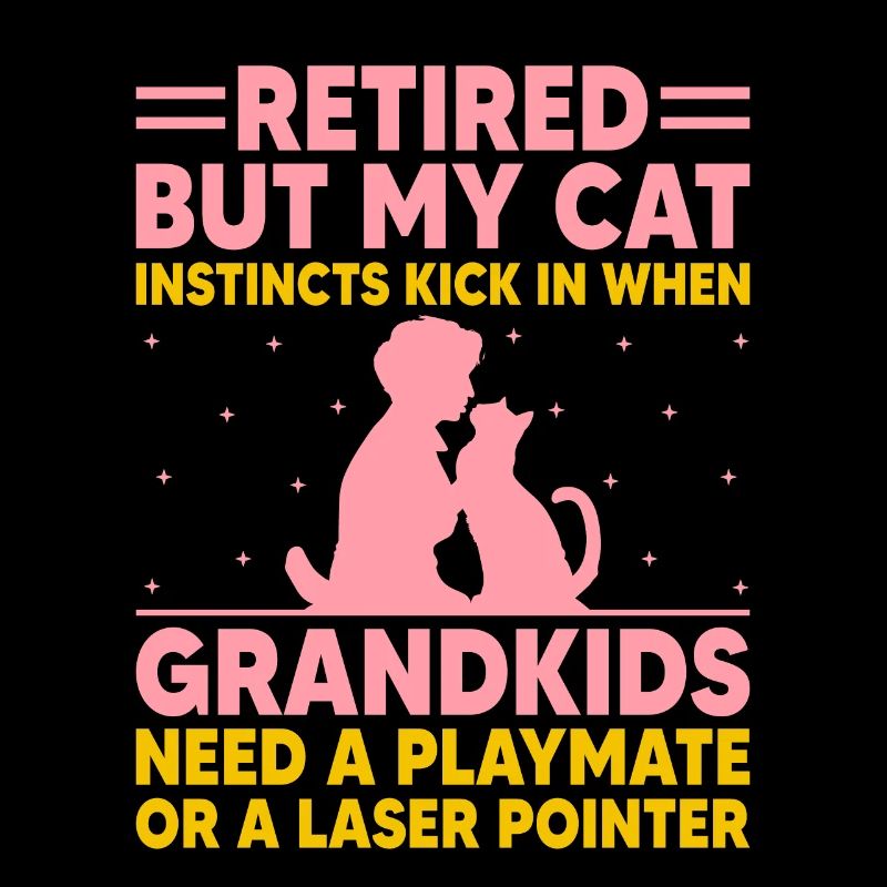Amoureux des chats Grand-mère retraitée Retraité Propriétaire de chat Chat