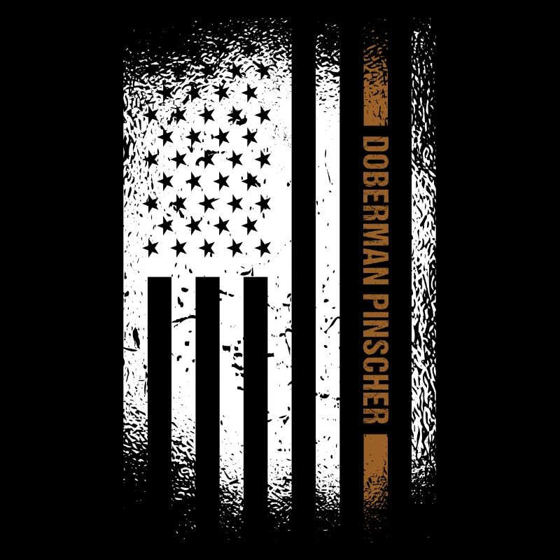 Doberman Pinscher Us Flag