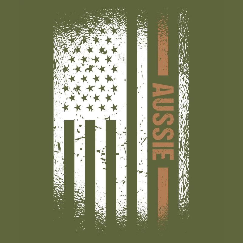 Dog Aussie Us Flag