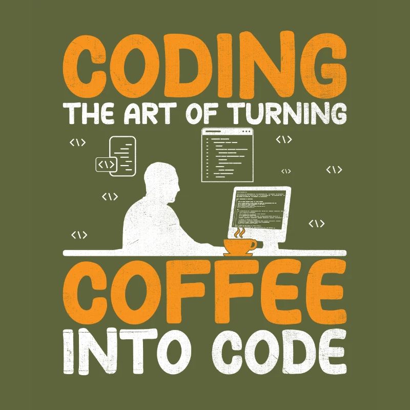Kaffee-Codierung Programmierer Programmierer Entwickler Nerd Coff