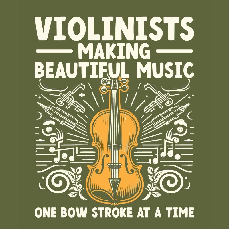 Violinists Making Beautiful Music One Bow Stroke A