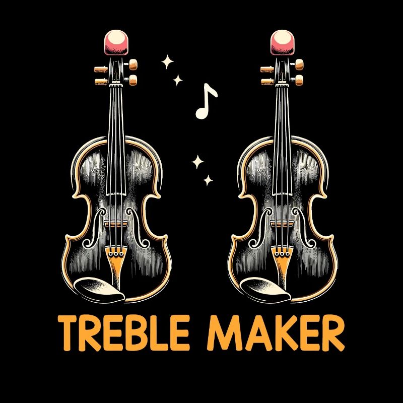 Treble Maker Violin Instrument Violinist Fiddler V