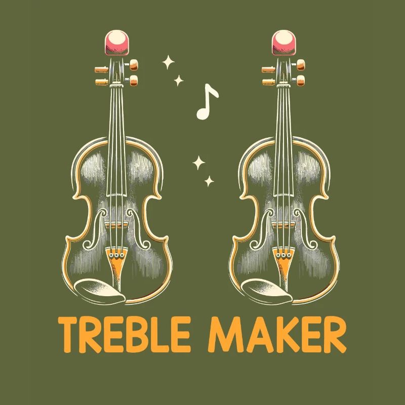 Treble Maker Violin Instrument Violinist Fiddler V