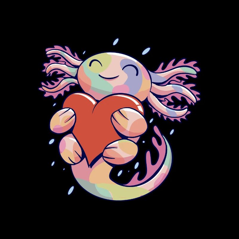 Lustiges Axolotl Herz