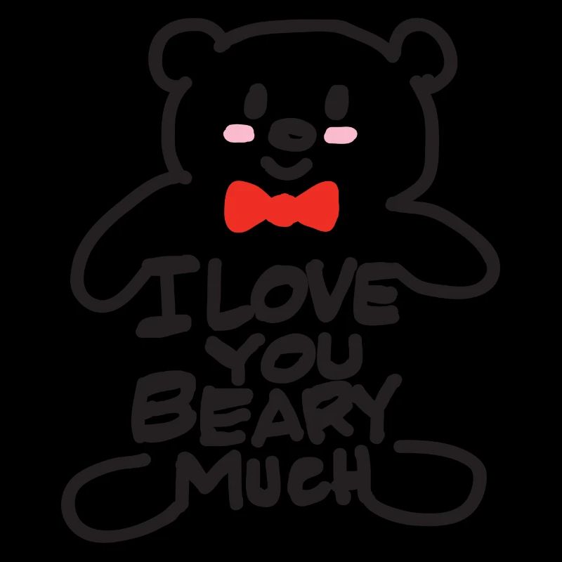 Adorable expression d’ours « Je t’aime beaucoup Beary »