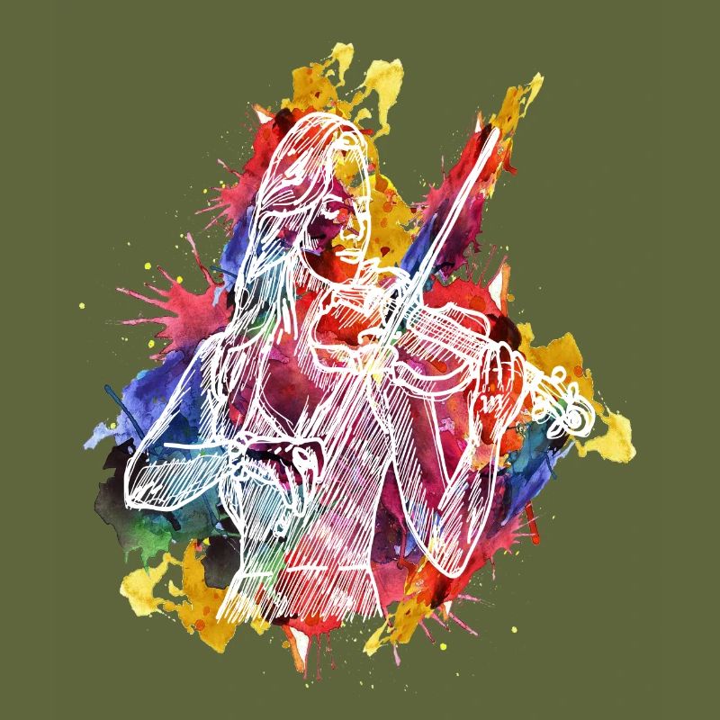 Conception de citation de violon aquarelle pour