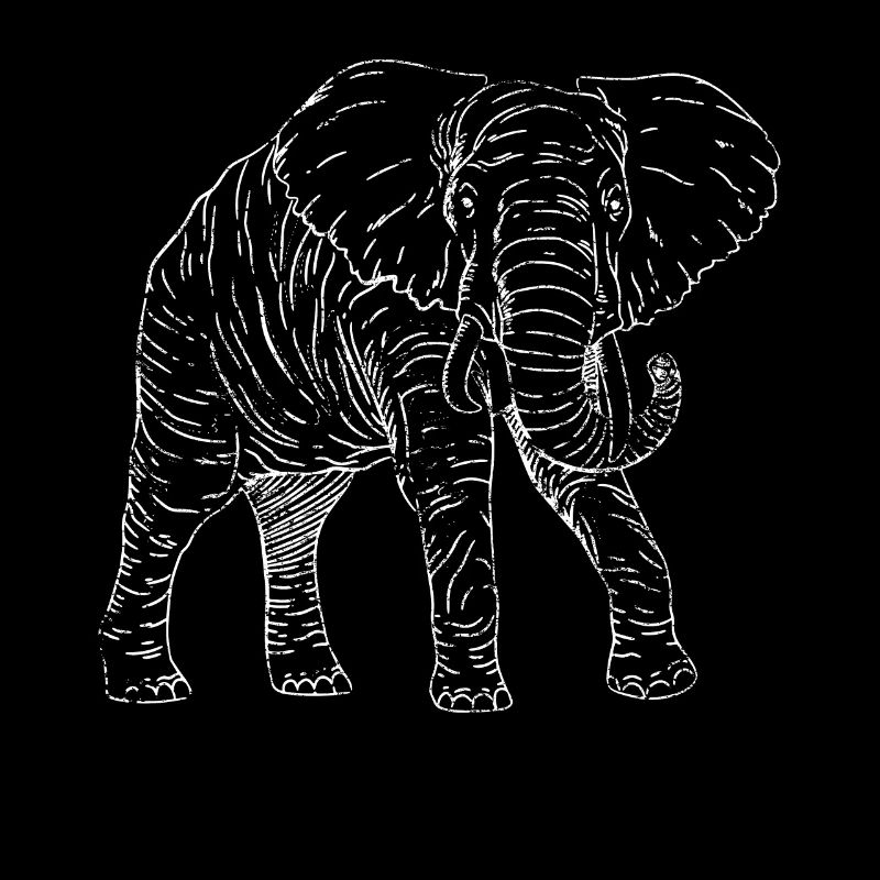 Conception d’animaux spirituels d’éléphant rétro