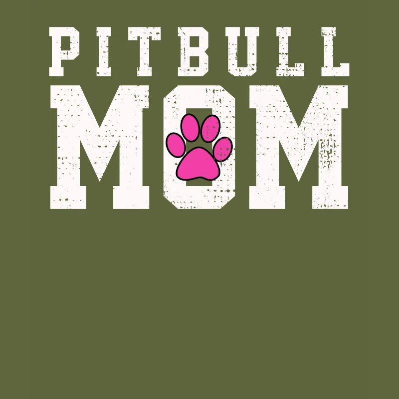 Pitbull Mom Artistic Love Heart Expression