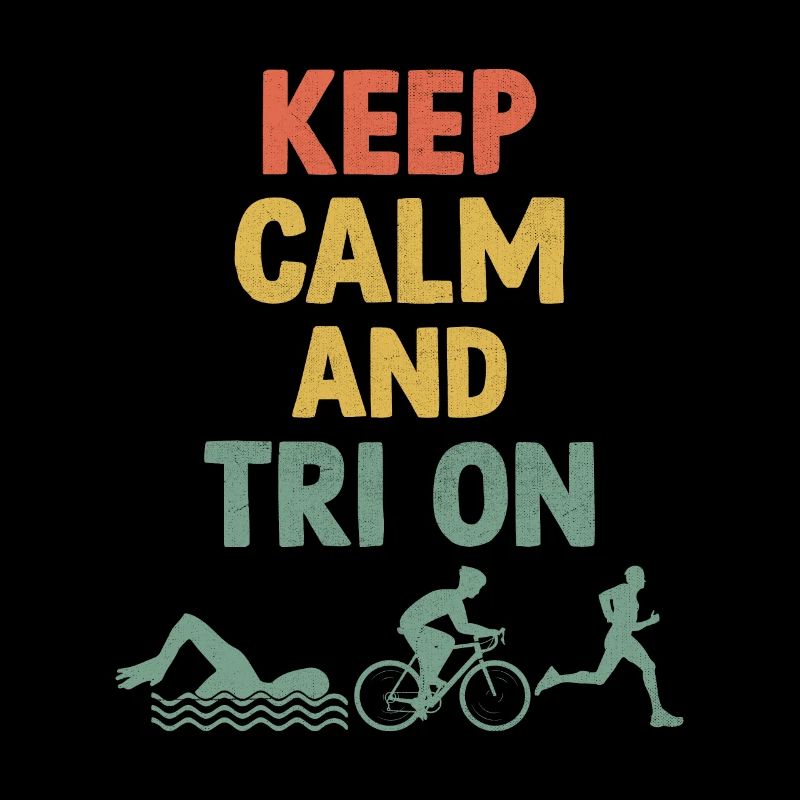Restez calme et triathlon natation vélo course triat