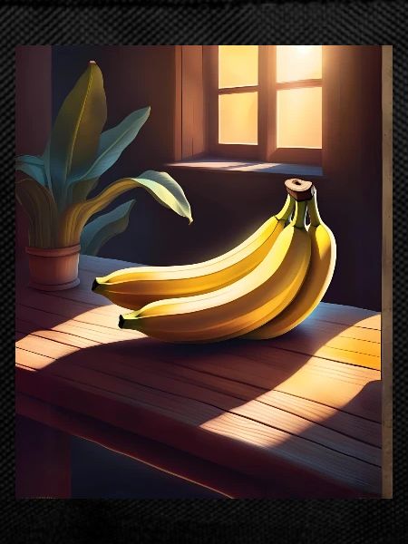 Tasty bananas on a table