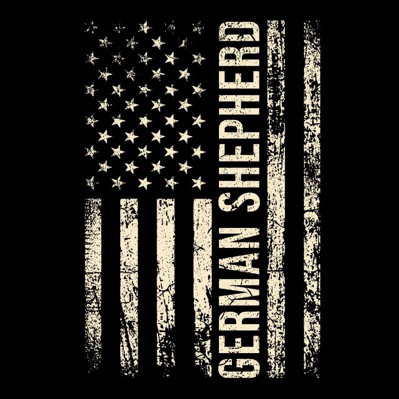 American Flag German Shepherd Lover Dog Owner GSD