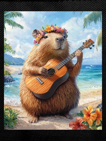 Capybara Hawaii Beach Guitar