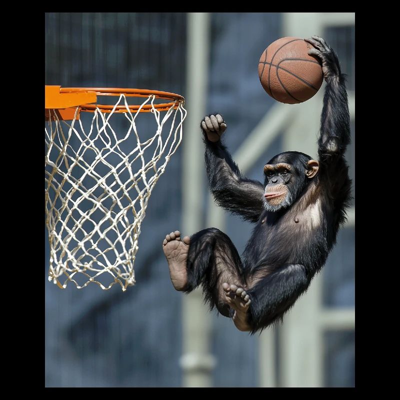 Schimpanse Basketball