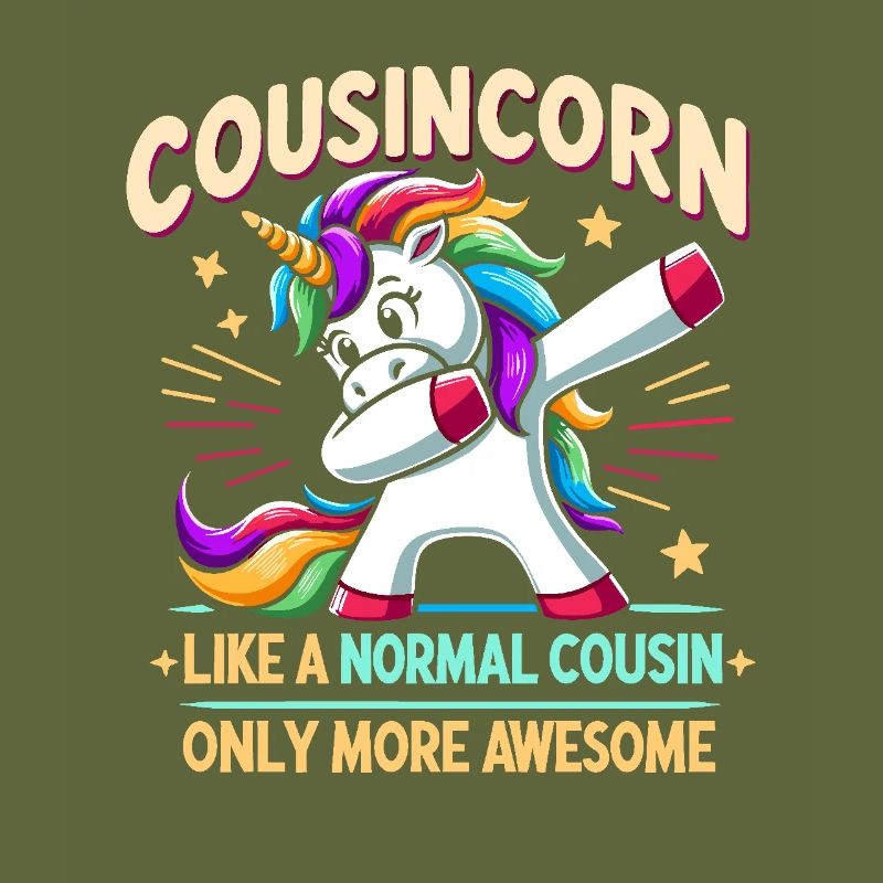 Cousincorn comme un cousin normal, mais en plus génial