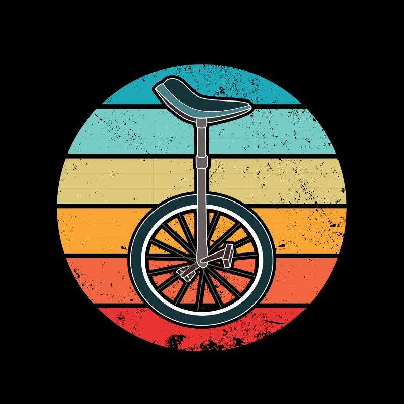 Monocycle équitation Rétro Vintage Unicycle coucher de soleil