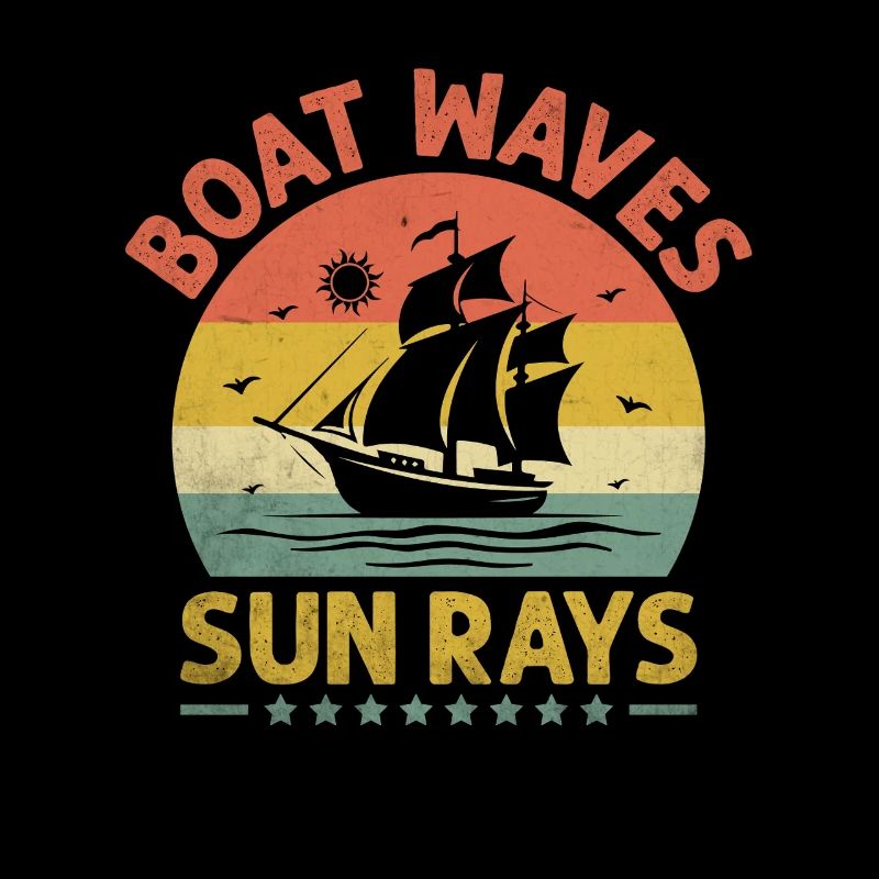 Boat Waves Sun Rays Paddle Boat