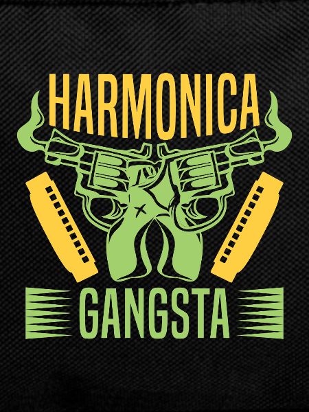 Funny Harmonica Player Gangsta Harmonica
