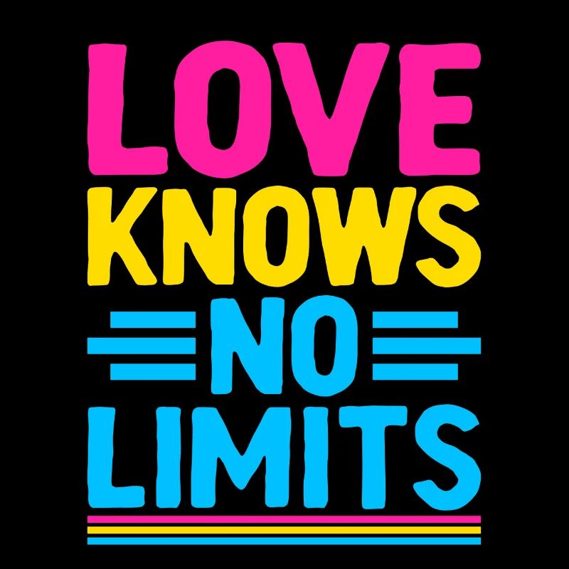 Love Knows No Limits LGBTQIA Pride Pansexuality