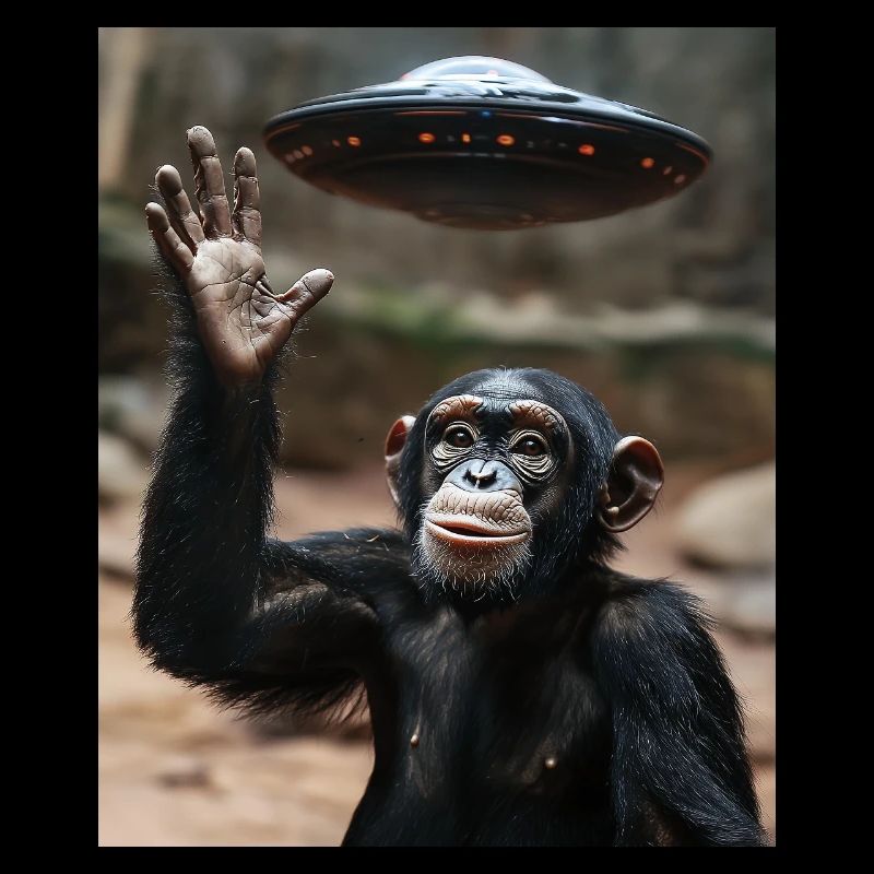 Chimpanzee Monkey UFO