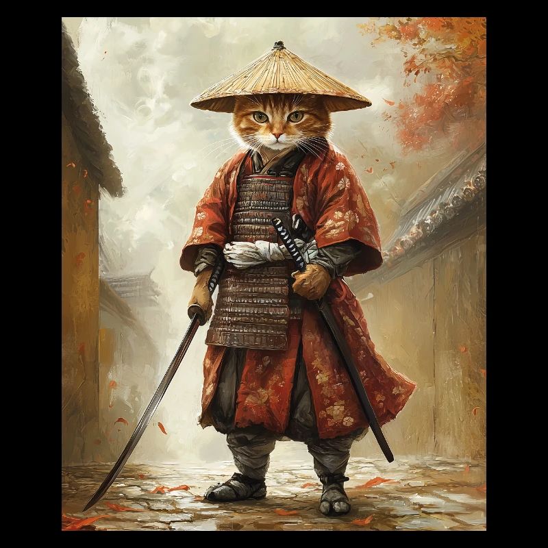 Chat Samouraï