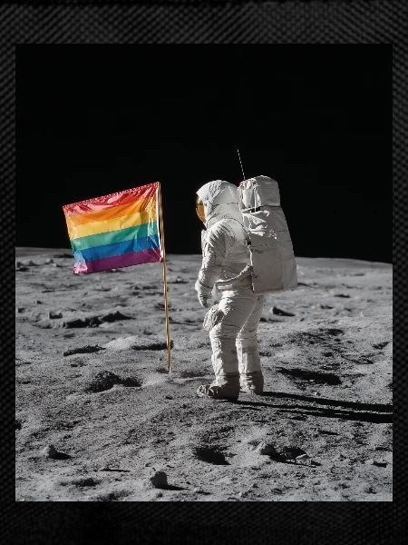 Astronaut Pride Rainbow Flag