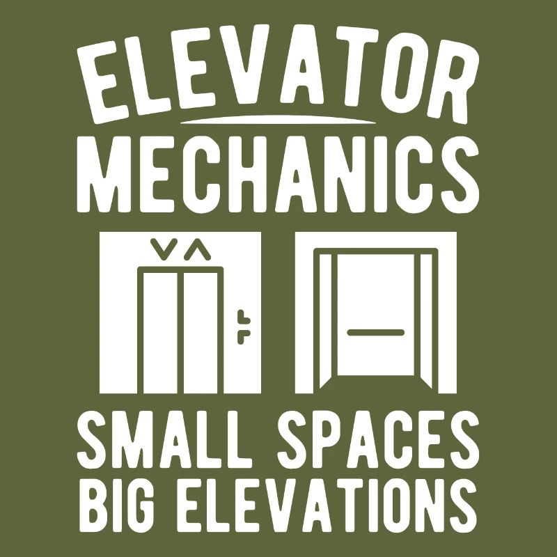 Drôle Mécanicien d’ascenseur Petits espaces Grande élévation