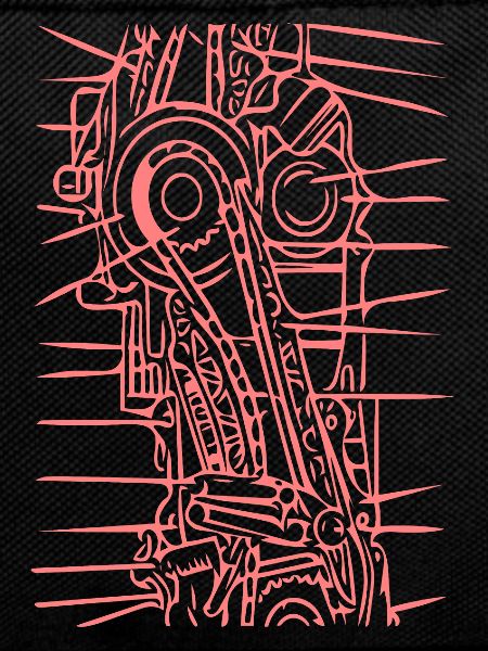 Rosa Linien-Roboter Kunst