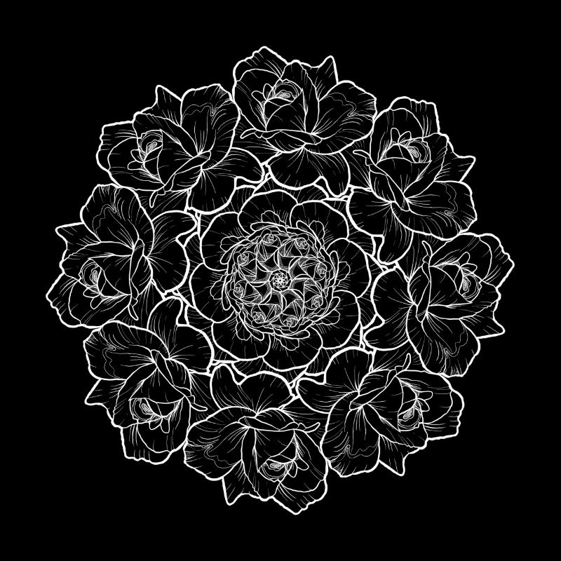 Bouquet de rose - blanc