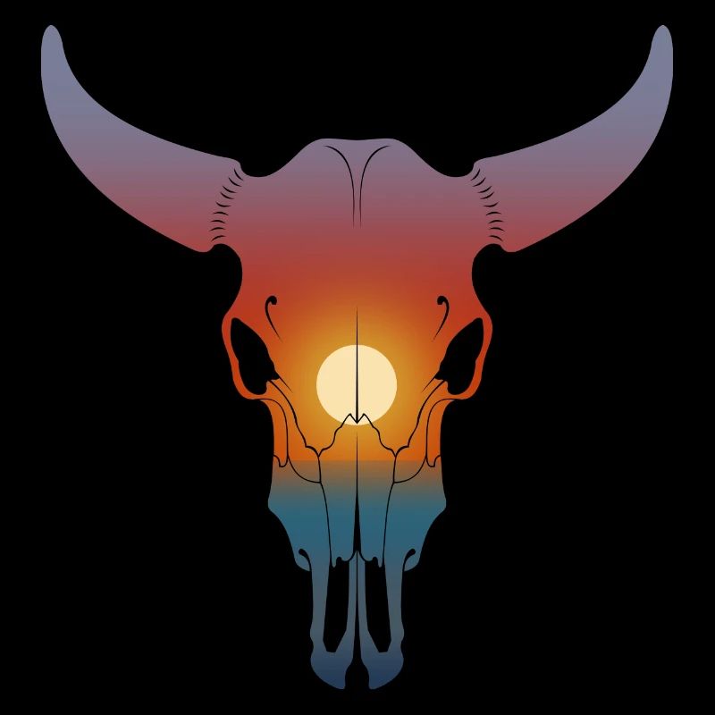 Sunset skull
