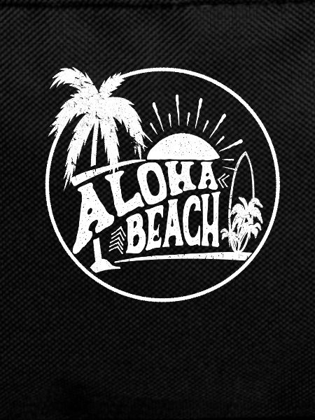 Aloha Beach Badge Palm Trees Sunset