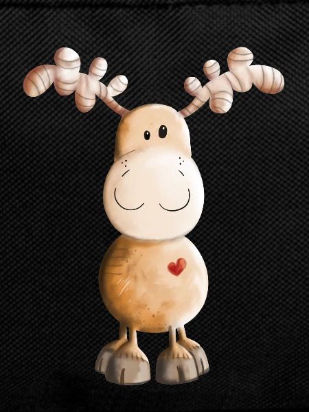 Reindeer With Heart - Cute - Funny