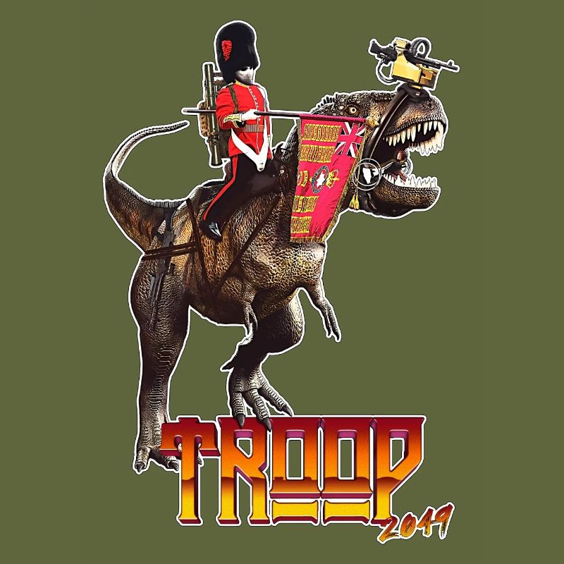 Coldstream Guards, Reiten eines T-Rex, Truppe 2049
