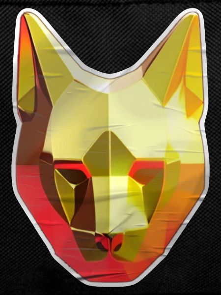 Cat Polygon in Gold