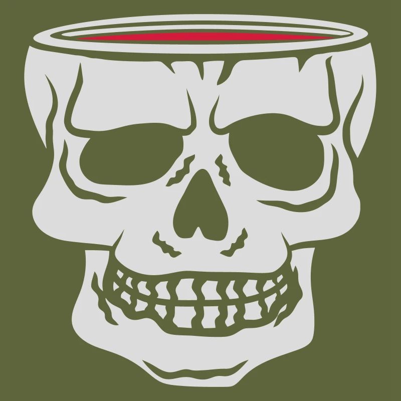 Drink Cup Skull Horror