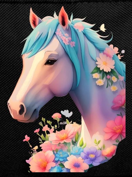 Cheval fleur