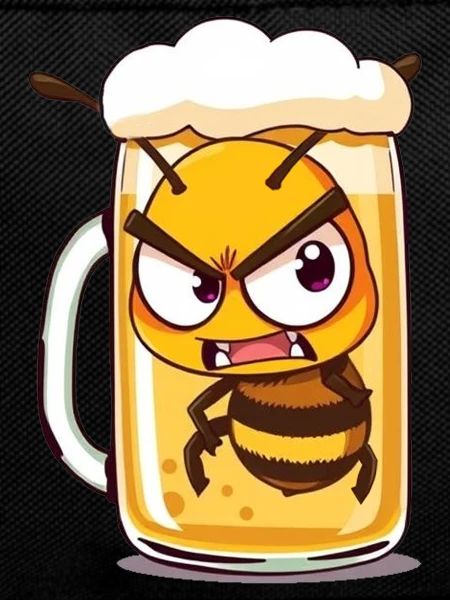 Bee in a beer glass