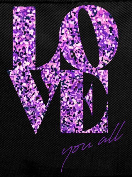 Violettes Glitzer-Liebes-Affirmations-Design