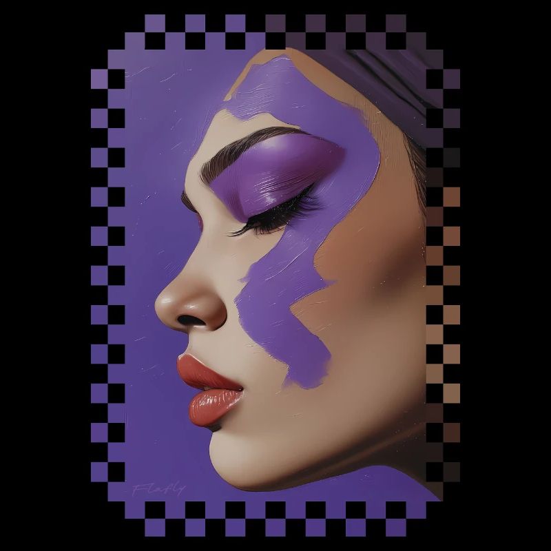 Reflets de Violette – huile sur toile