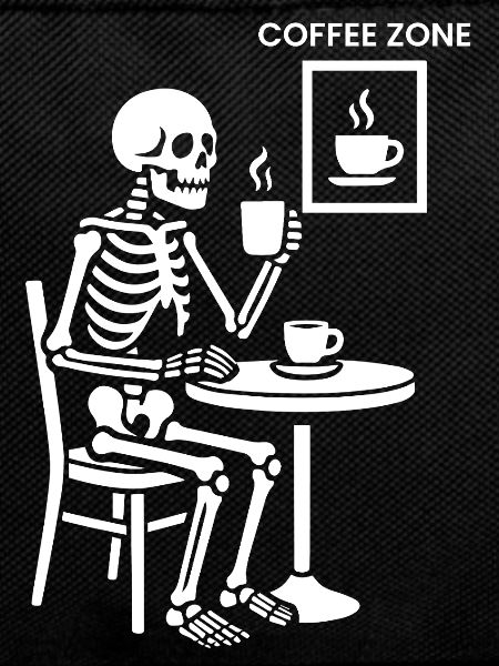 Skelett-Kaffee-Zone