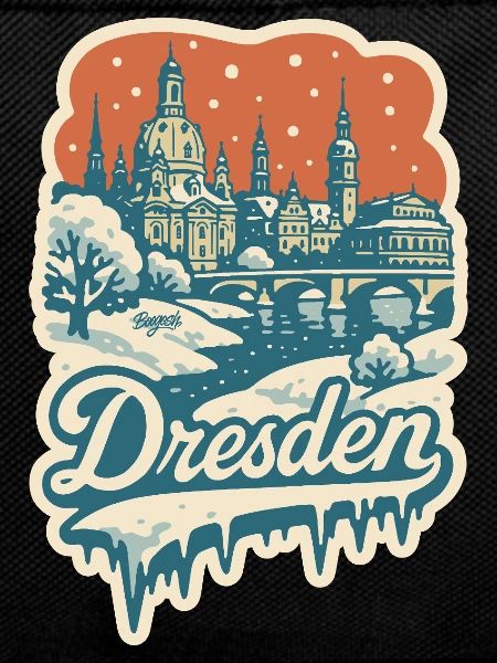 Dresden in the snowy winter magic