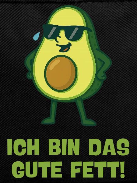 Avocado with sunglasses – good fat