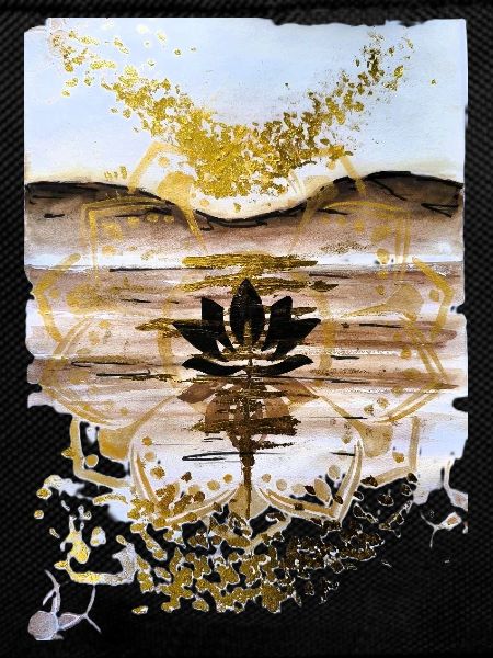 Golden Lotus on Desert Dusk