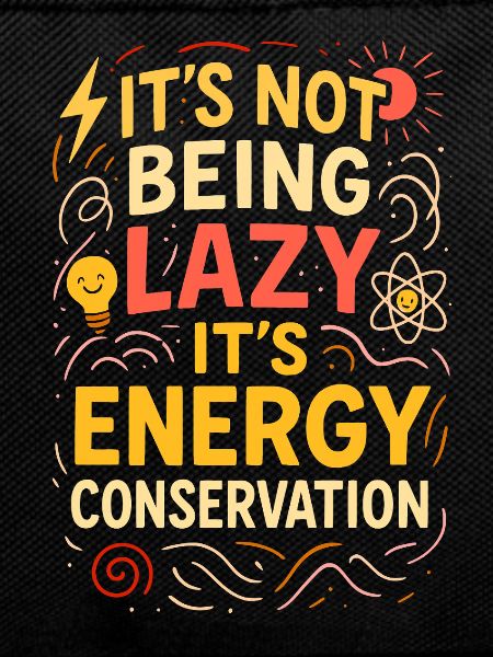 Energy Conservation Not Lazy